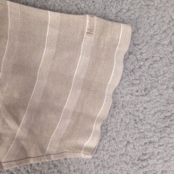 Mercedes Benz Polo Shirt Mens Large Brown Striped Short Sleeve Egyptian Cotton - Picture 9 of 16